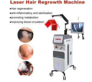 Professional Laser Hair Growth Machine Hair Regrowth Treatment Scalp Analyzer 650nm Diode Laser Hair Restoration Salon Device