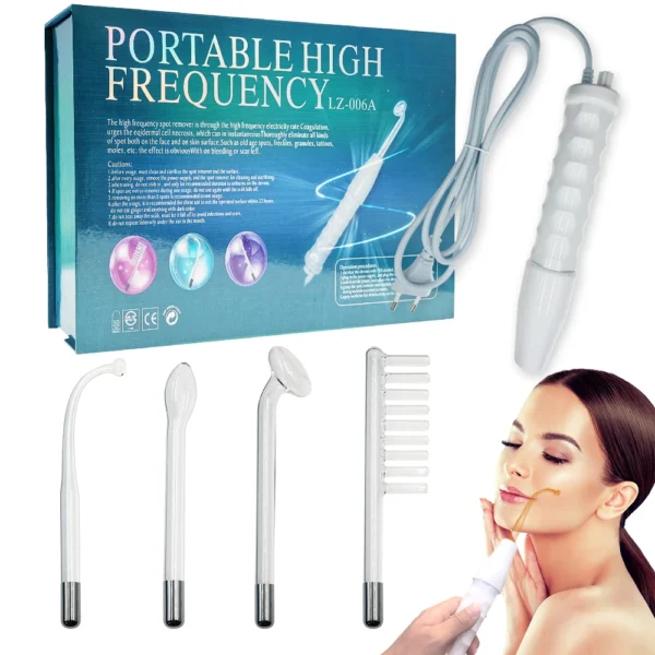 Portable High-Frequency Electrotherapy Wand: Anti-Aging & Acne Treatment