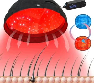 Advanced Dual-Spectrum Red & Blue Light Therapy Hair Growth System for Men & Women – Combat Hair Loss & Stimulate Regrowth