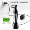 Men's Electric Back Shaver: Painless, Waterproof, USB-C Charging with Detachable Handle for Full Body Grooming - Image 4