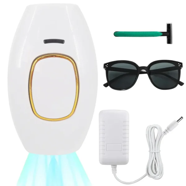 IPL Permanent Hair Removal Device for Women & Men - At-Home Laser Hair Removal Kit with Goggles & Shaver