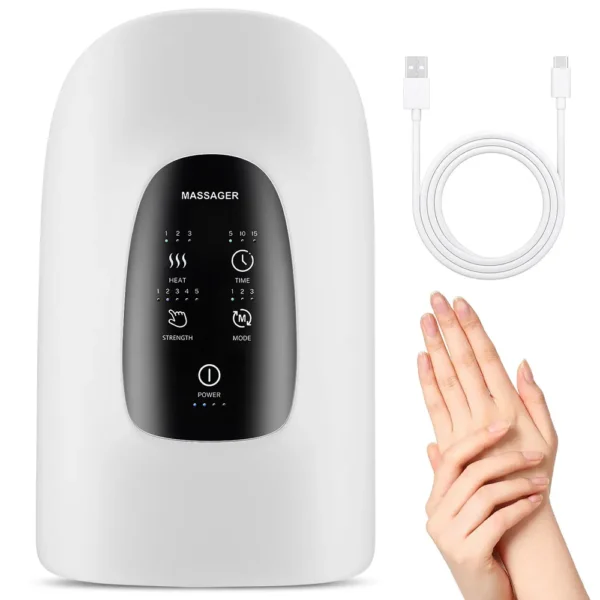 Heat & Air Compression Acupoint Hand Massager for Pain Relief