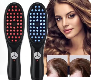 Cross-Border Electric Massage Comb for Hair Loss Prevention & Scalp Stimulation - Red & Blue Light Therapy