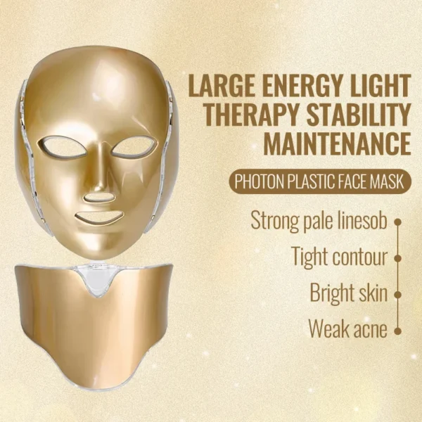 7-Color LED Face & Neck Mask: Anti-Acne, Anti-Wrinkle & Skin Rejuvenation